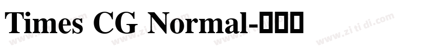 Times CG Normal字体转换